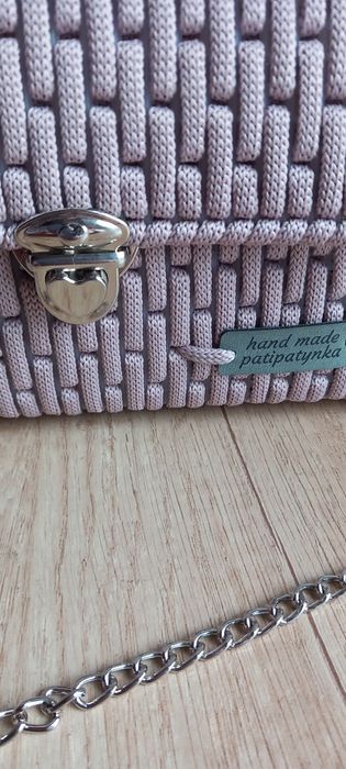 Torebka handmade pudrowy róż