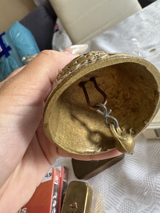 stary mosiezny dzwonek ozdobny - kolekcjonerski/ dekoracyjny