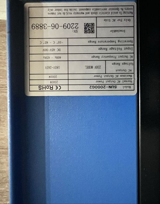 Inversor solar 2000w
