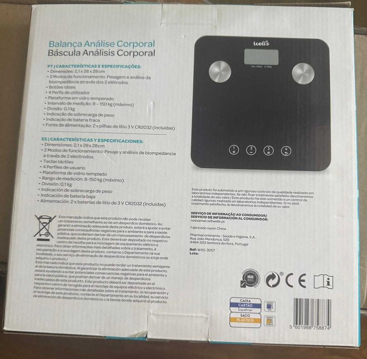 Balança Análise Corporal - Marca Wells