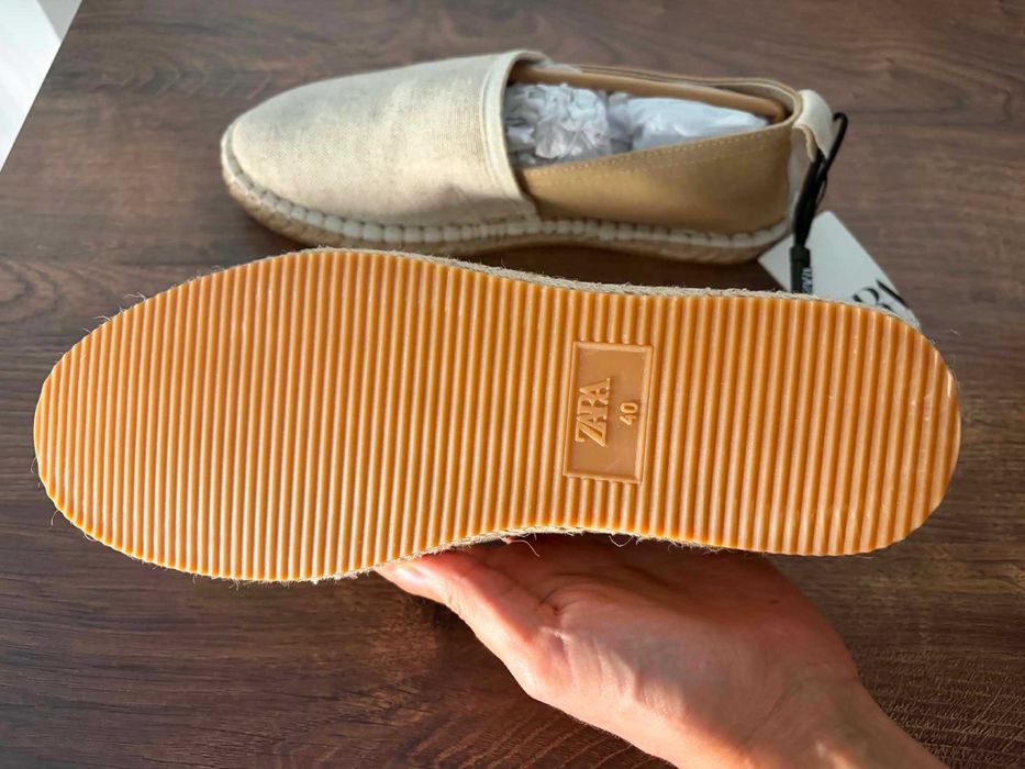 Alpergats combinada zara man sapatos verao alpercatas 40 castanhas
