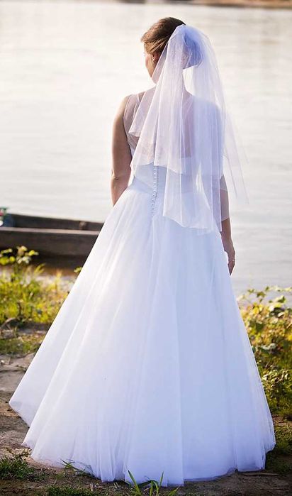 Suknia ślubna księżniczka 170 cm biała