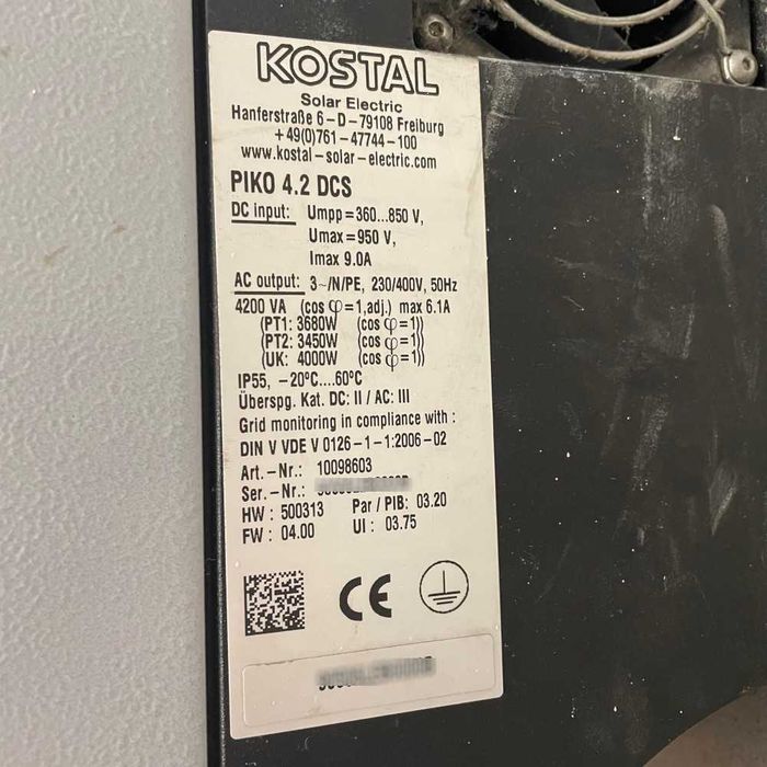 3 Inversores Solares Kostal 15KW