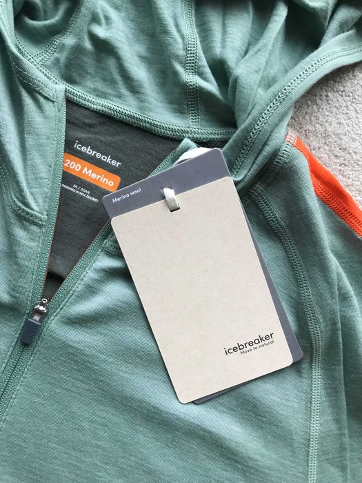 Icebreaker Sonebula LS Half Zip Hoodie wełna merino meska L