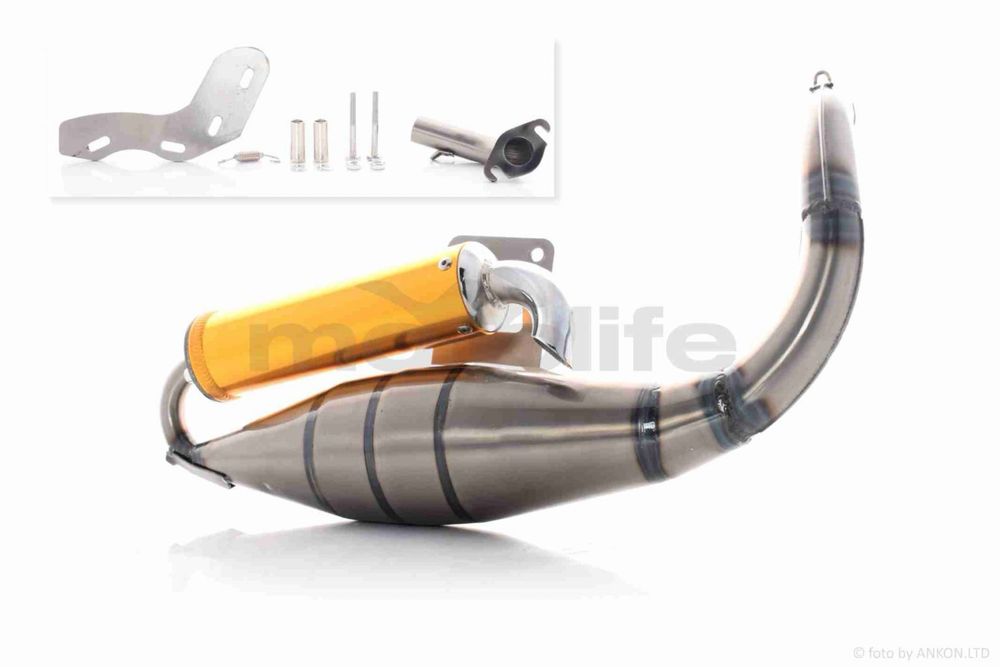 Глушитель, вихлопна труба для скутера HONDA DIO AF18/27/34/TACT/LEAD