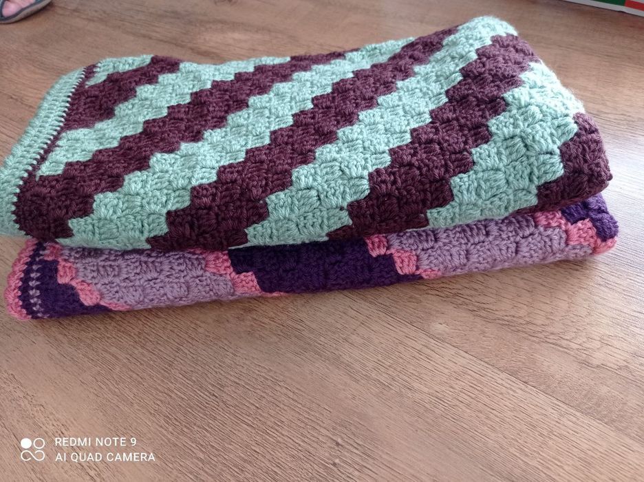 Плед вязаный детский 80/80 см