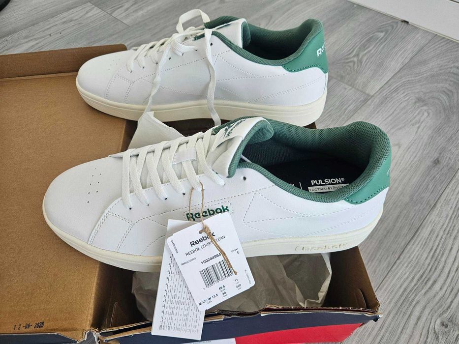 Reebok Court Clean Leather branco 46 verde