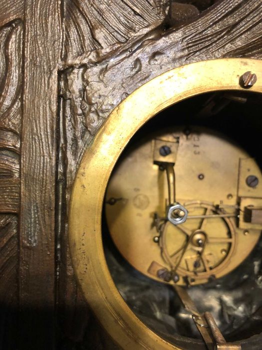 Antyk piękny i niespotykany zegar francuski Japy XIX wiek