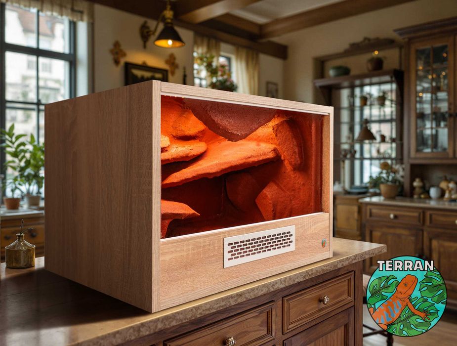Terrarium 80x40x40cm Agama Gekon wąż zbożowy heterodon