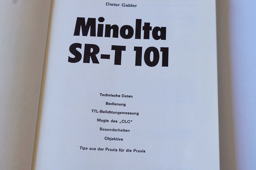 Książka Minolta SR-T 101 Dieter Gabler jęz. niemiecki