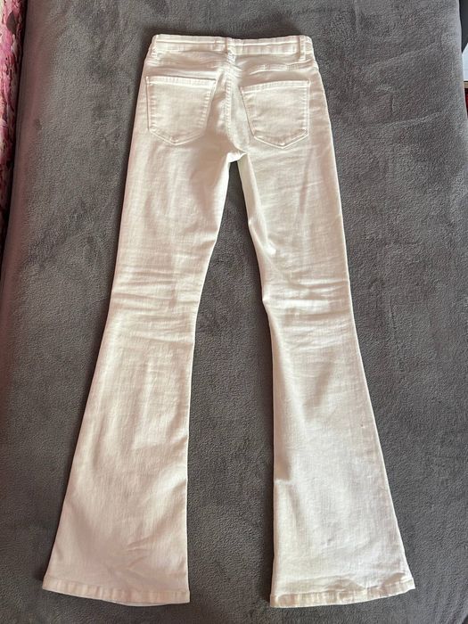 штани кльош/bootcut ZARA молочно-білі