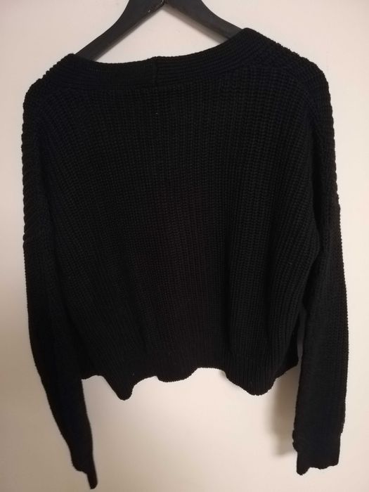 sweter Ochnik M 38 L 40 czarny angora oversize