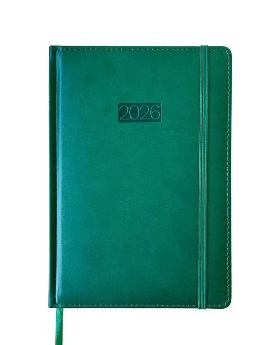 Kalendarz 2026 A5 LUX tygodniowy zielony V1 K-A5T L. Avanti