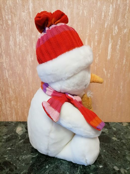 Игрушка мягкая, снеговик, 40 см