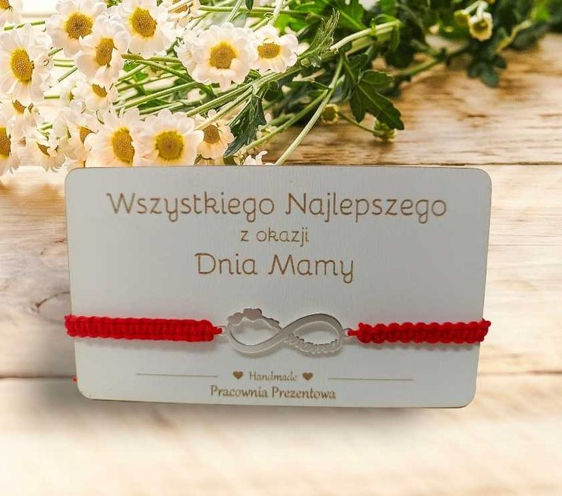Dzień Mamy bransoletka prezent srebro 925