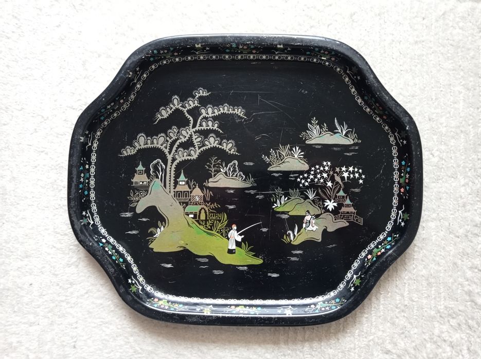 PRL taca metalowa blaszana Stan bardzo dobry