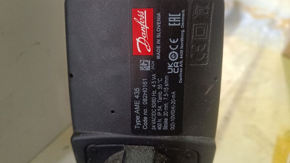 Válvula Danfoss VRG3 e atuador elétrico AME 435