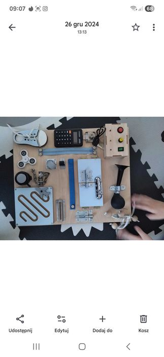 Tablica sensoryczna manipulacyjna edukacyjna dla dzieci