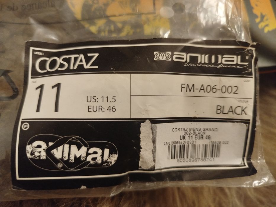 Klapki Animal Orginalne z Londynu