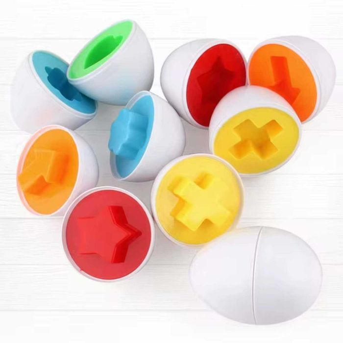 Ovos Didáticos Montessori - Brinquedo Educativo para Cores e Formas