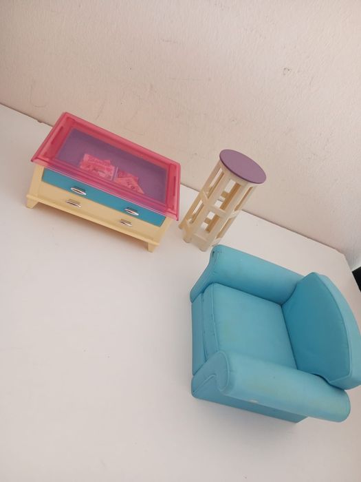 Mesa de café e sofá Barbie Dreamhouse Living In Style 2002