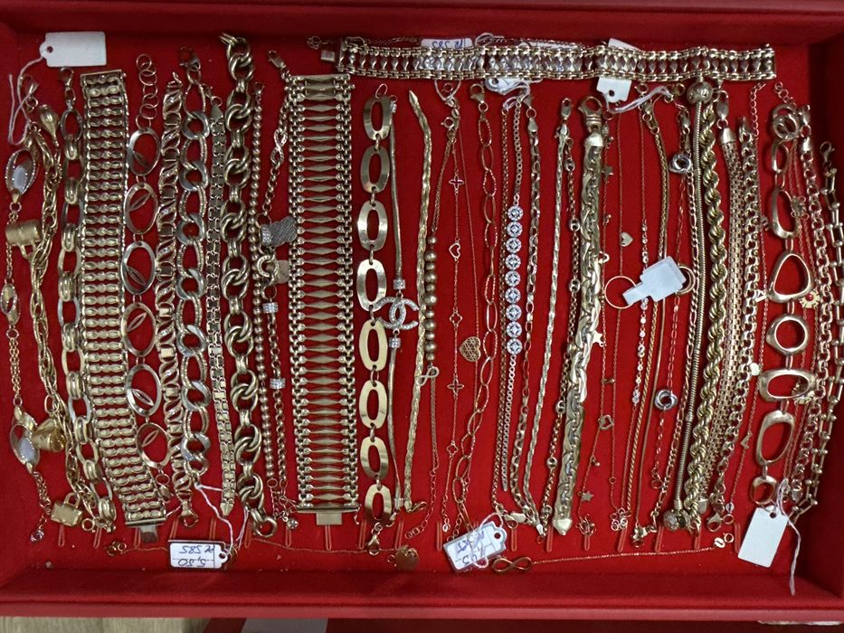 Bransoletka kauczuk sznurek nowe 585 cena za gram złota bez materiału