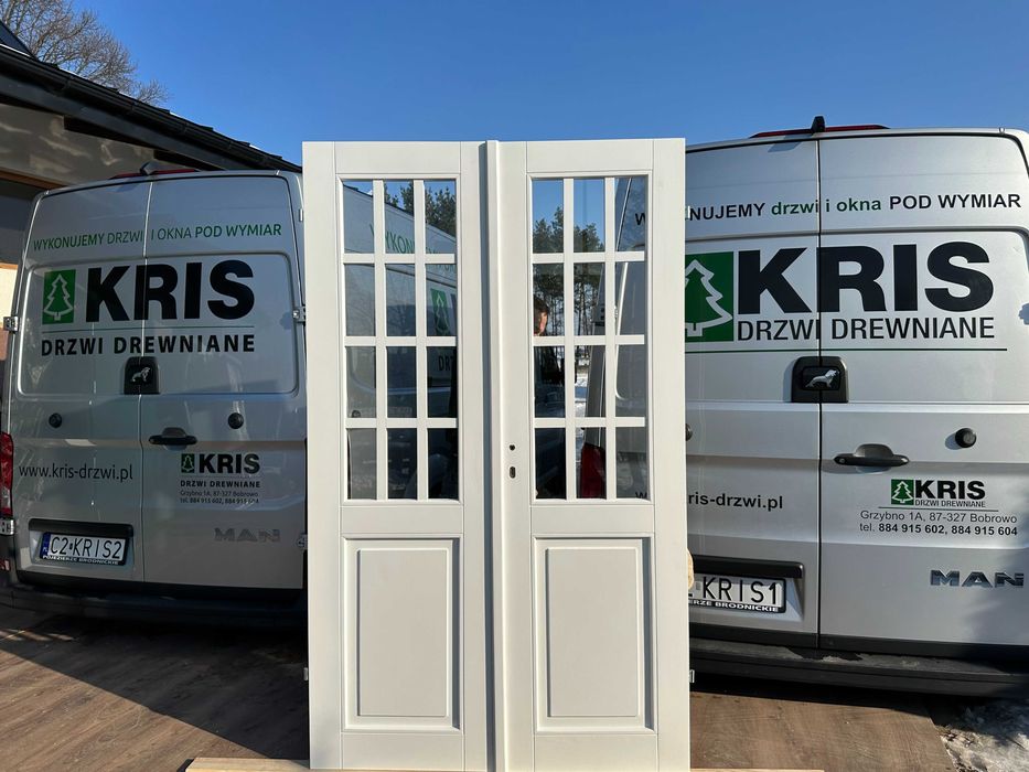 Drzwi drewniane sosnowe białe NA KAŻDY WYMIAR CAŁA POLSKA