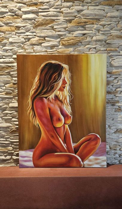 obraz jest namalowany farbami olejnymi 60*80 cm