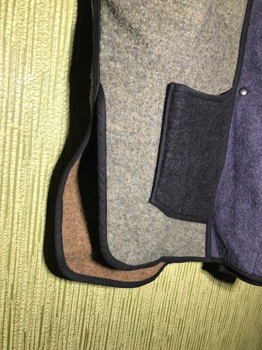 Вовняне коротке пальто вільного крою в стилі печворк Італія