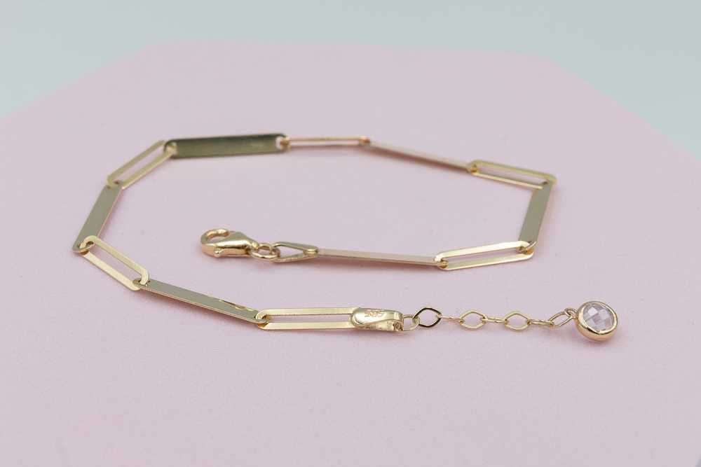 Złota Bransoletka blaszki, Nowa, Proba 585, Producent