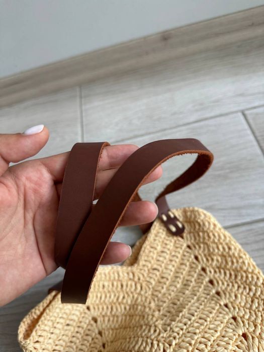 Сумка шопер з рафії, соломʼяна, пляжна