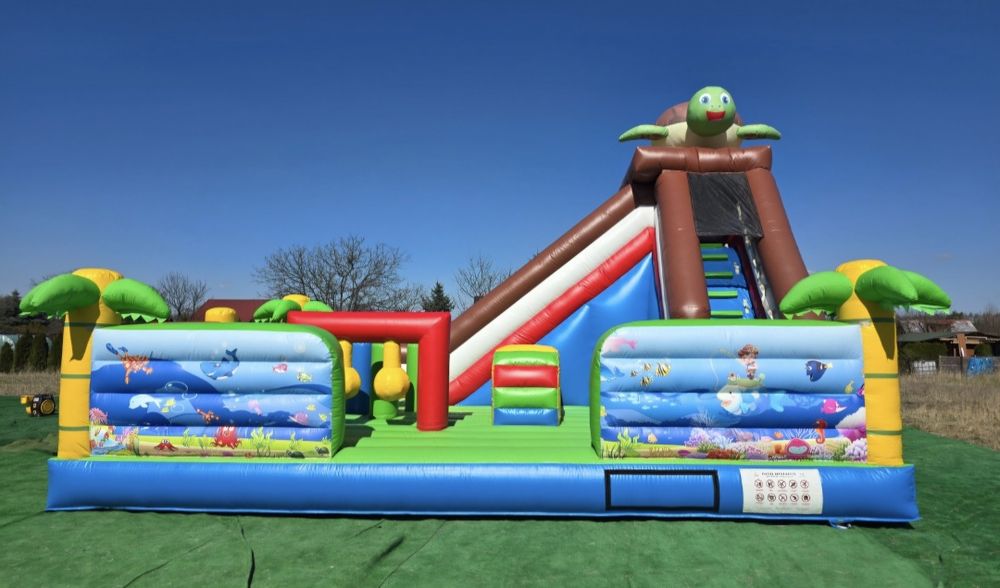 Zamek dmuchany Dmuchaniec wynajem dmuchańców bigballers tor przeszkód