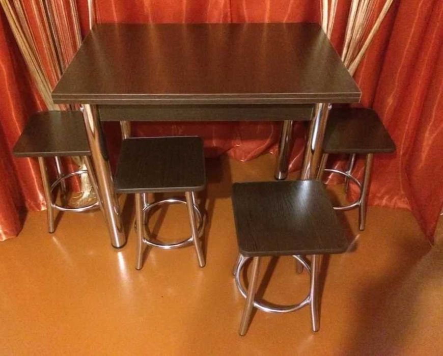 ТОП! Розкладний кухонний стіл стол кухоный роскладной металеві ніжки