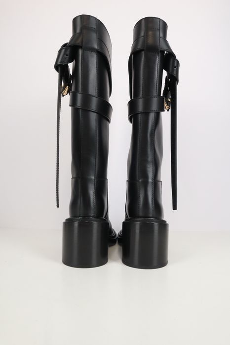 Buty damskie Moschino, rozmiar 37, czarne, skórzane, damskie, botki SCH5244