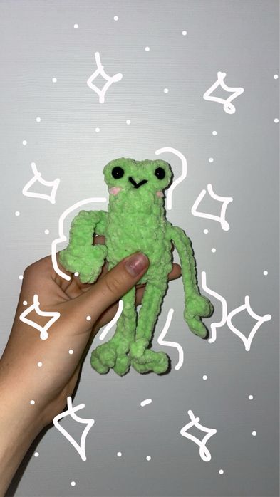 żabka na szydełku