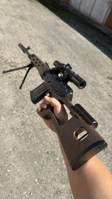 Гвинтівка СВД SVD на орбизах 108см/ акумулятор 7,4V, автоматичний та механічний, стріляє орбізами, захисні окуляри, магазин, глушник, сошки, приціл