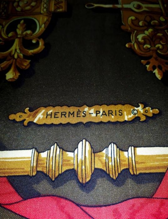 Hermes 1970 роки шикарна вінтажна шовкова хустка