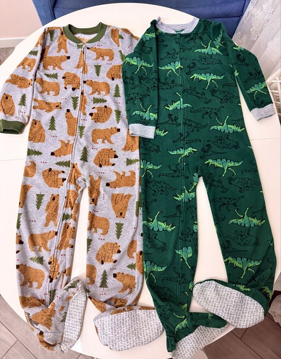 Carter’s 7/7A набір 2 флісових піжам, домашніх комбінезонів 122 см