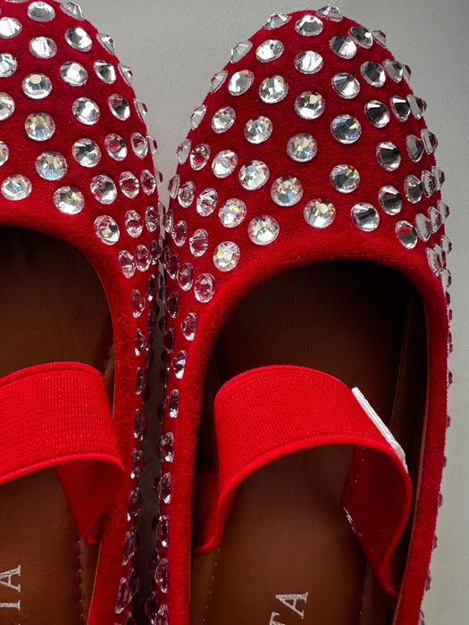 Балетки із стразами в стилі MiuMiu!