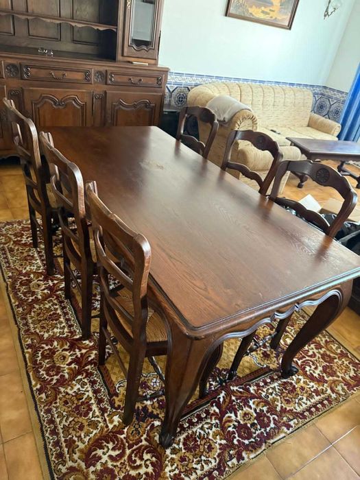 Mobília rústica completa sala de jantar