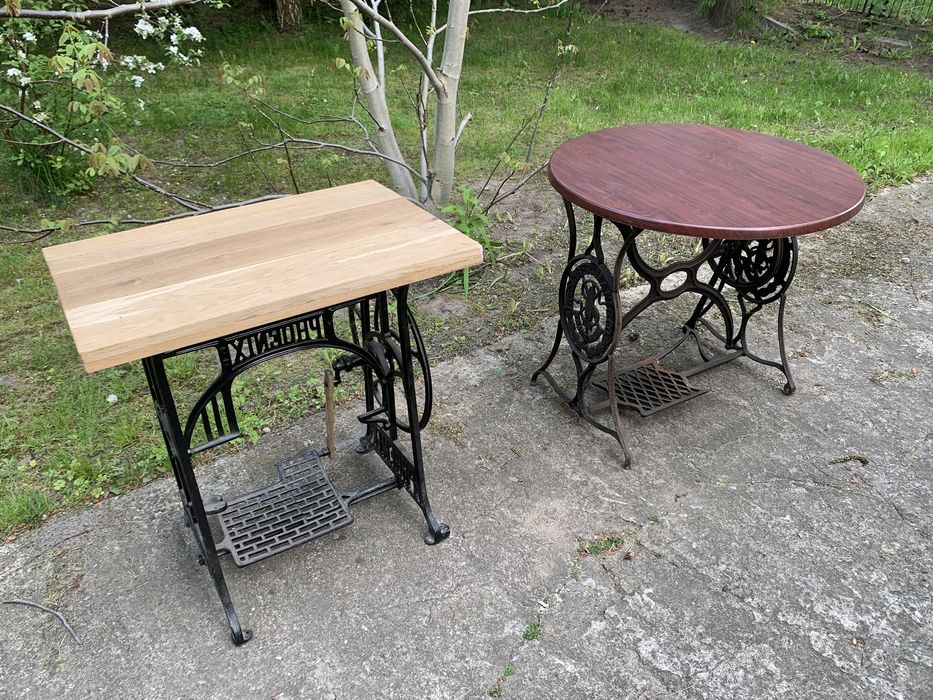 Stolik stół z podstawą od maszyny do szycia