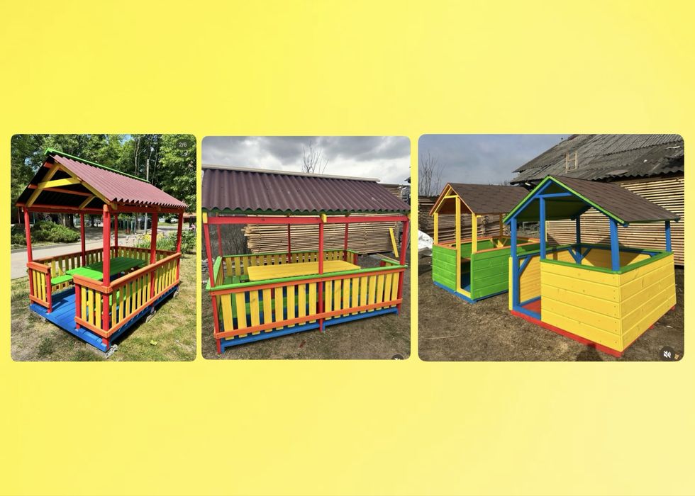 Вироби для дитячого майданчика та садочка/пісочниця/столик