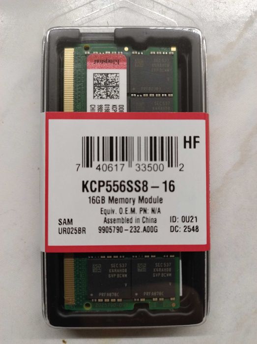 Pamieć RAM DDR5 SODIMM 16GB 5600 Kingston KCP556SS8-16
