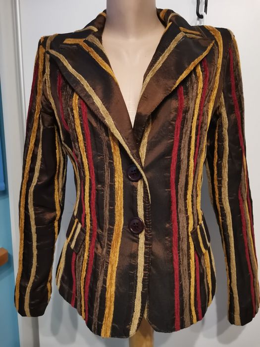 Marynarka damska Please rozm M, pasy, vintage