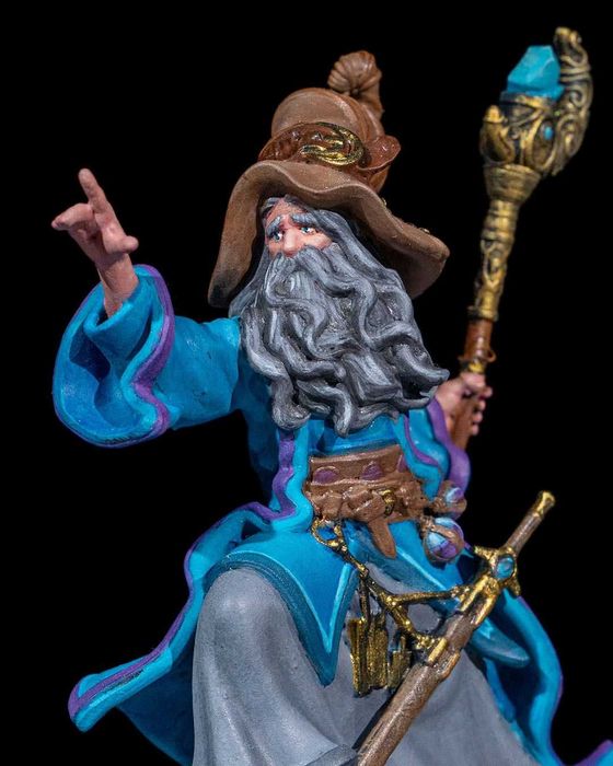 Uldor Neredras Mag figurka 32mm 14K zgodna z DnD RPG Pathfinder Warham
