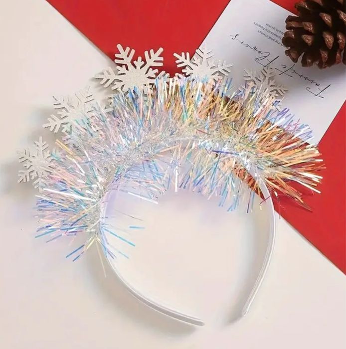 Сніжинка обруч обідок белая біла