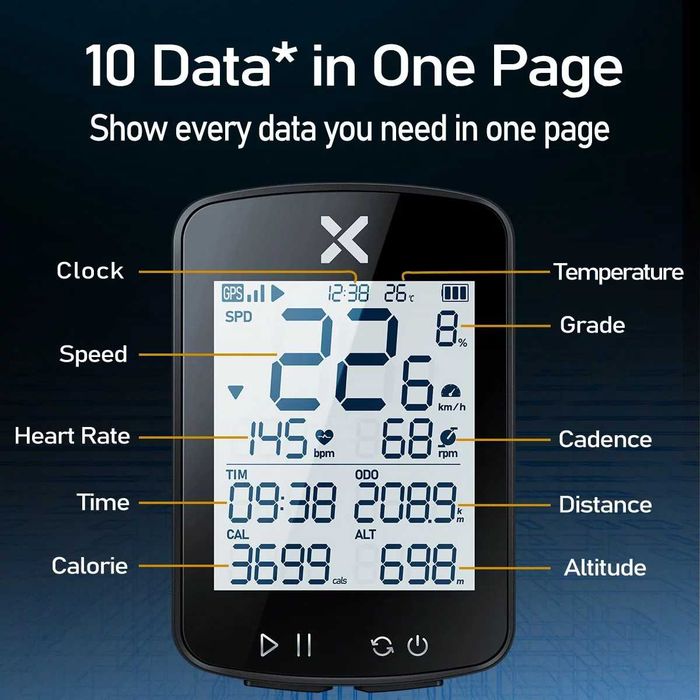 Computador de Bicicleta GPS XOSS GEN2 G+