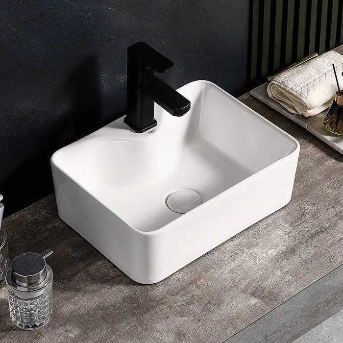 Nowa umywalka / ceramiczna / nablatowa / 48x37x13 / kran / W795!