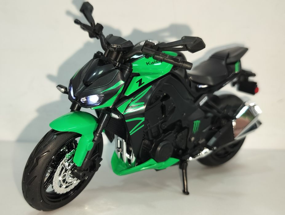 KAWASAKI Z1000 модель мотоцикла 1:12 Double Horses Металл Звук Свет
