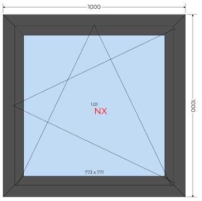 NOWE OKNO PCV | 1000x1000 | DECCO | 3-szybowe | antracyt | rozwierno-uchylne